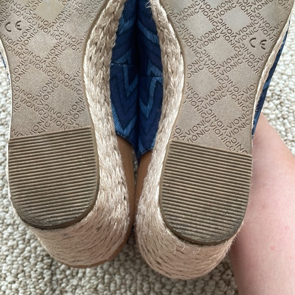 Vionic Espadrilles Shoes Coralina Slingback Closed Toe Wedges Chevron Women’s 9 - Picture 14 of 16